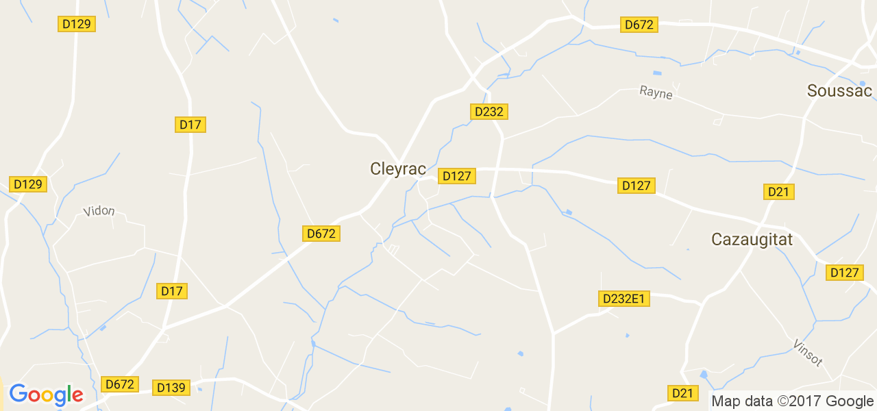 map de la ville de Cleyrac