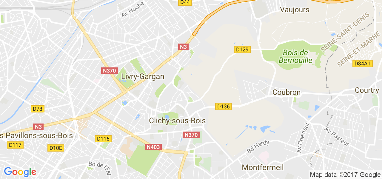 map de la ville de Clichy-sous-Bois