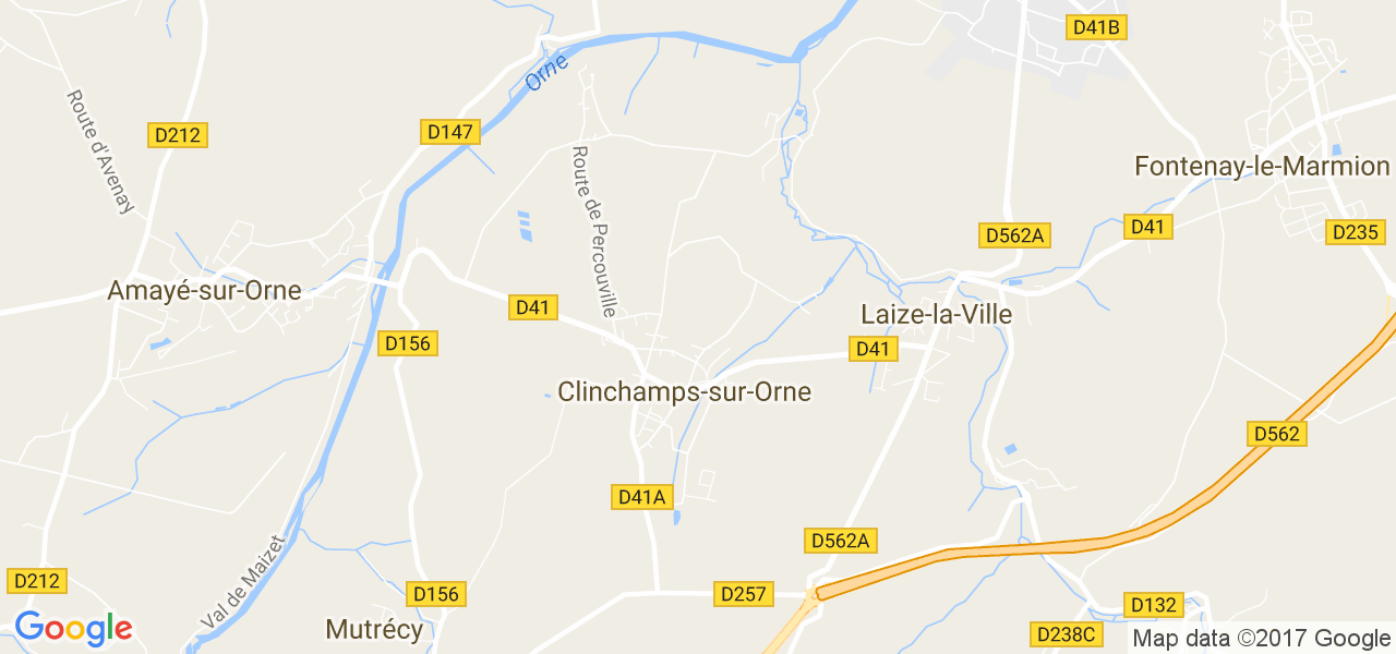 map de la ville de Clinchamps-sur-Orne