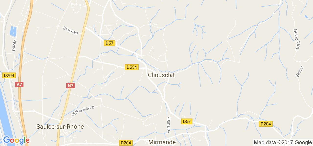 map de la ville de Cliousclat