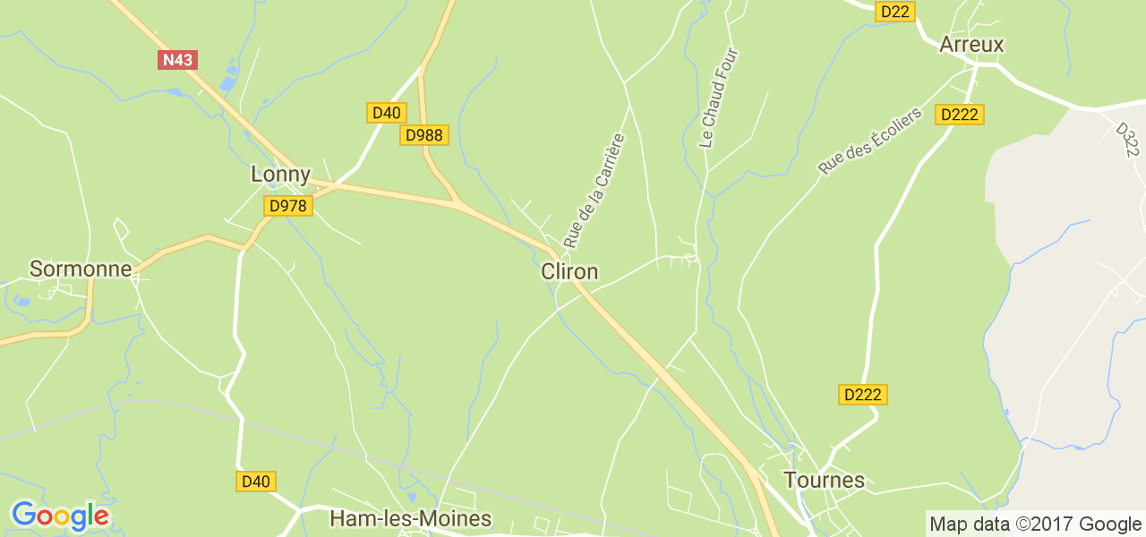 map de la ville de Cliron