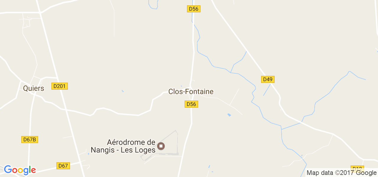 map de la ville de Clos-Fontaine