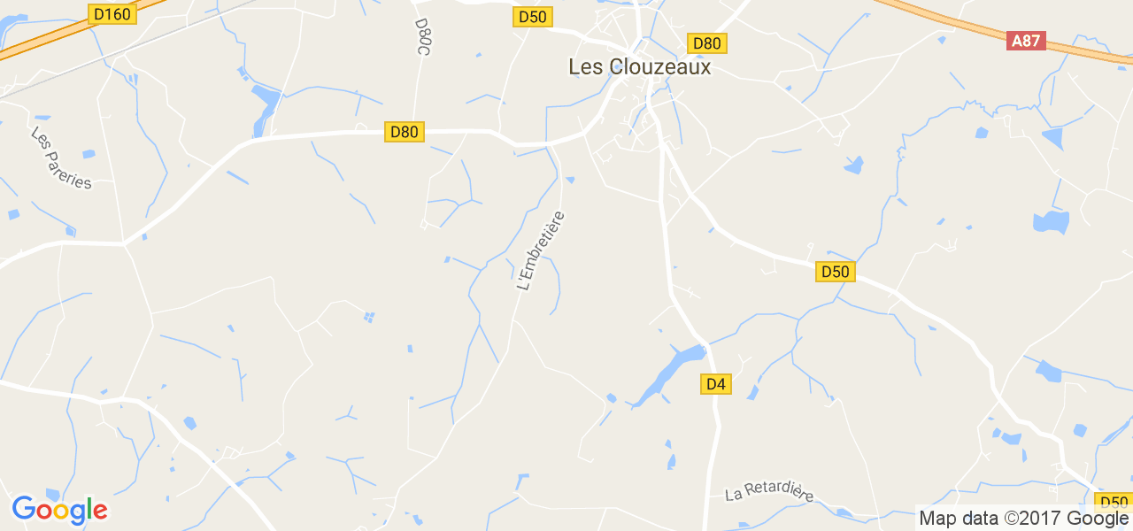 map de la ville de Clouzeaux