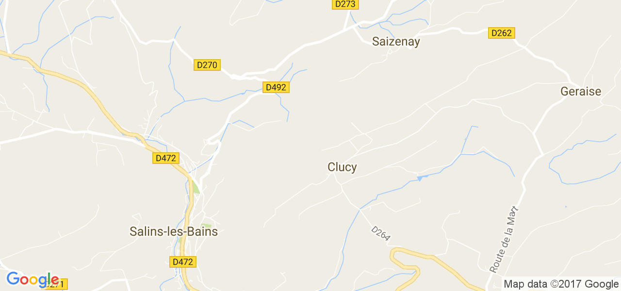 map de la ville de Clucy