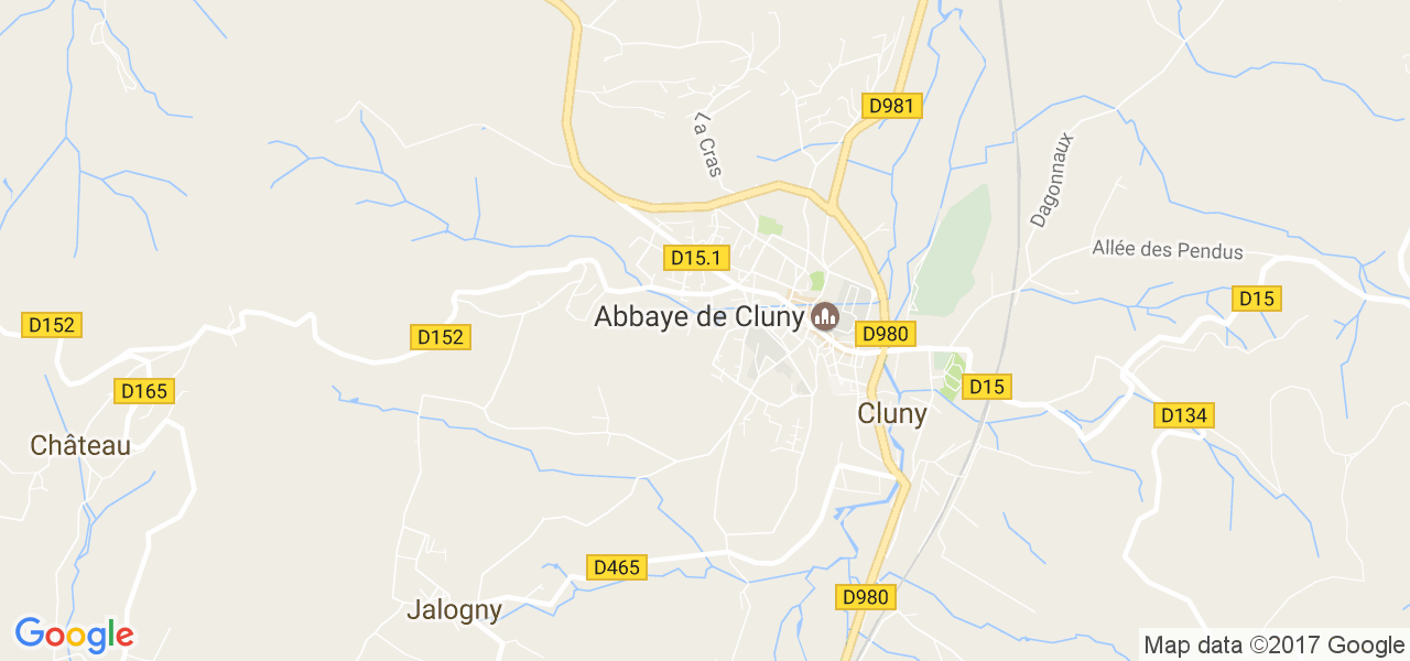 map de la ville de Cluny