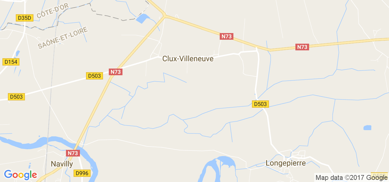 map de la ville de Clux