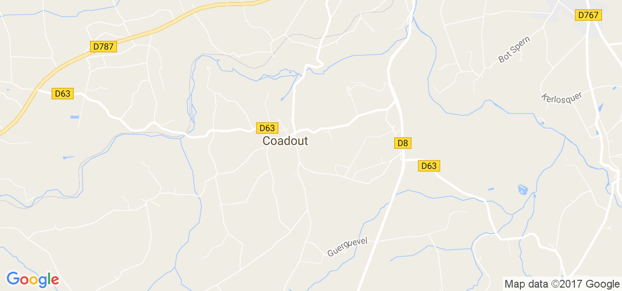 map de la ville de Coadout