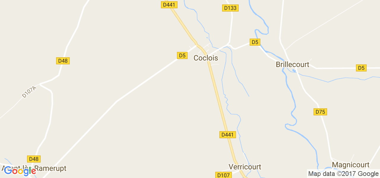 map de la ville de Coclois