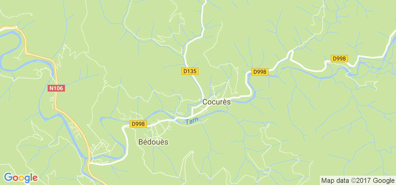 map de la ville de Cocurès