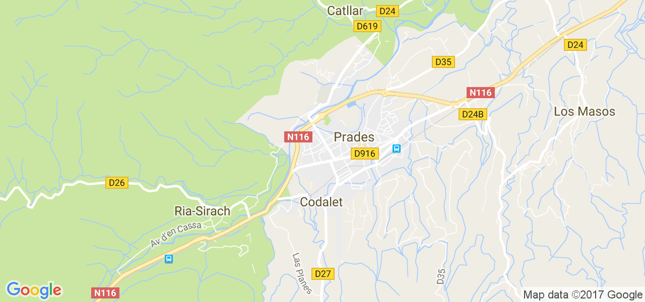 map de la ville de Codalet