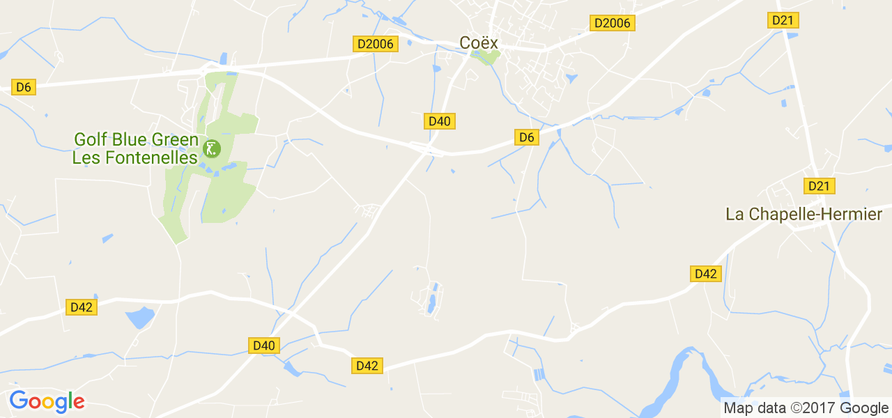 map de la ville de Coëx