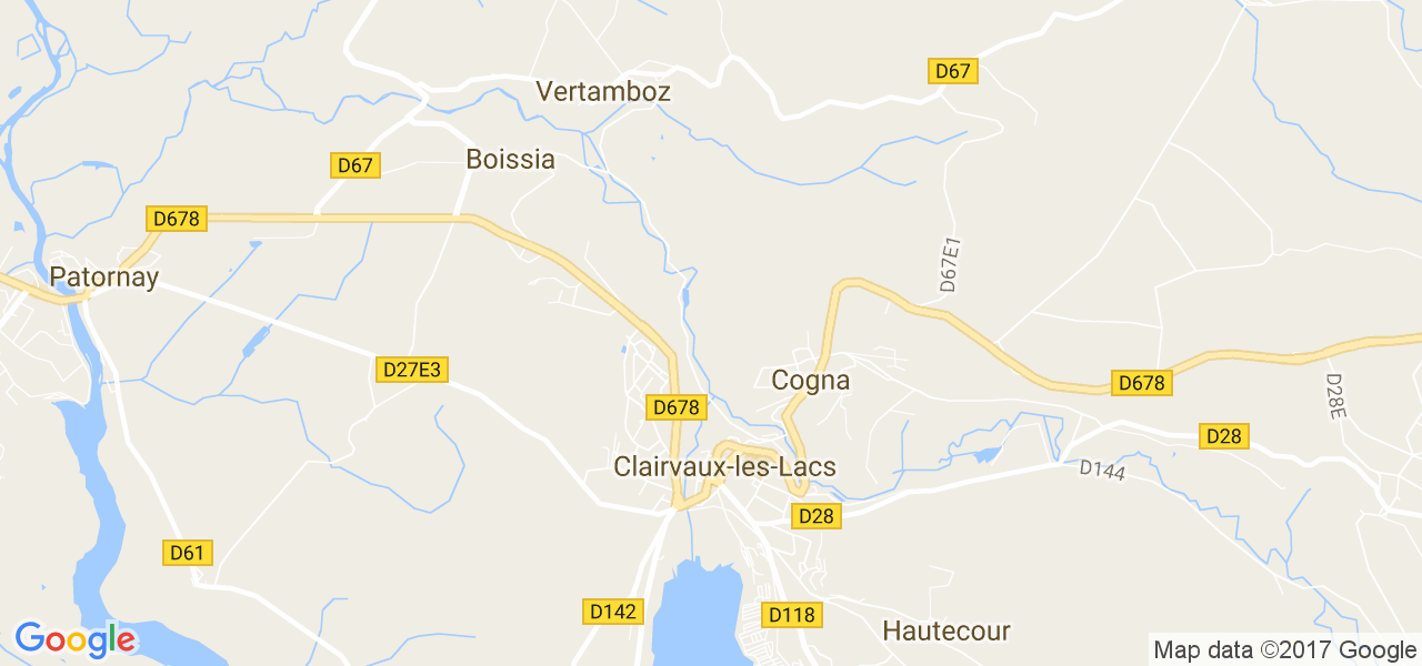 map de la ville de Cogna