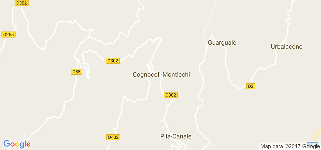 map de la ville de Cognocoli-Monticchi