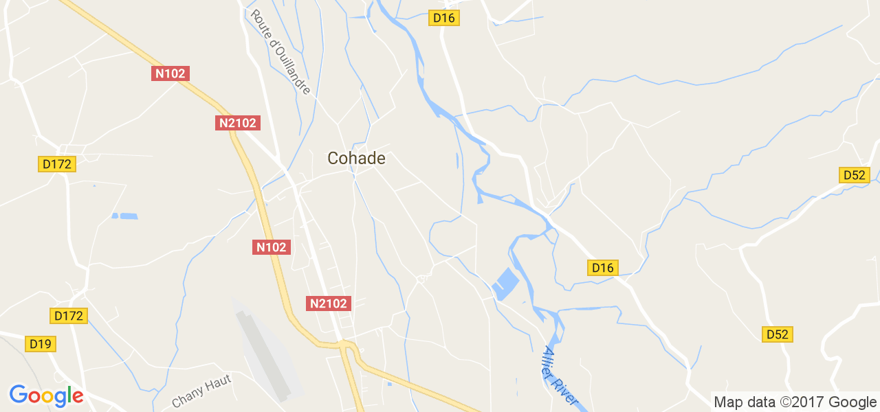 map de la ville de Cohade