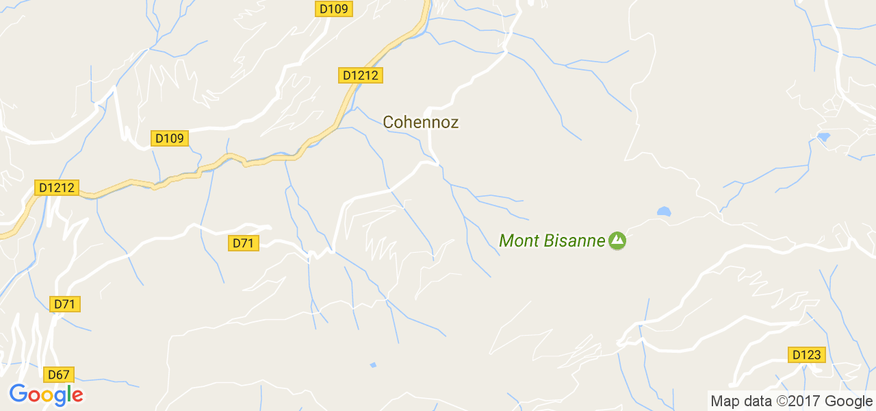 map de la ville de Cohennoz