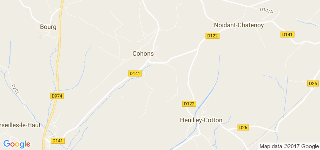 map de la ville de Cohons