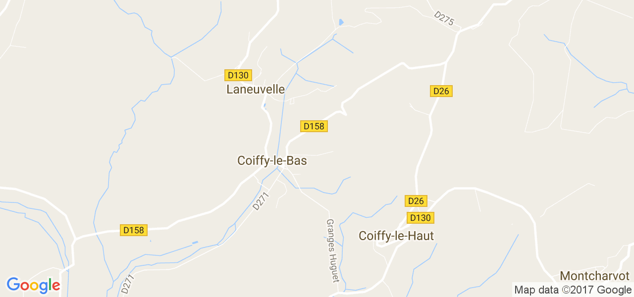 map de la ville de Coiffy-le-Bas