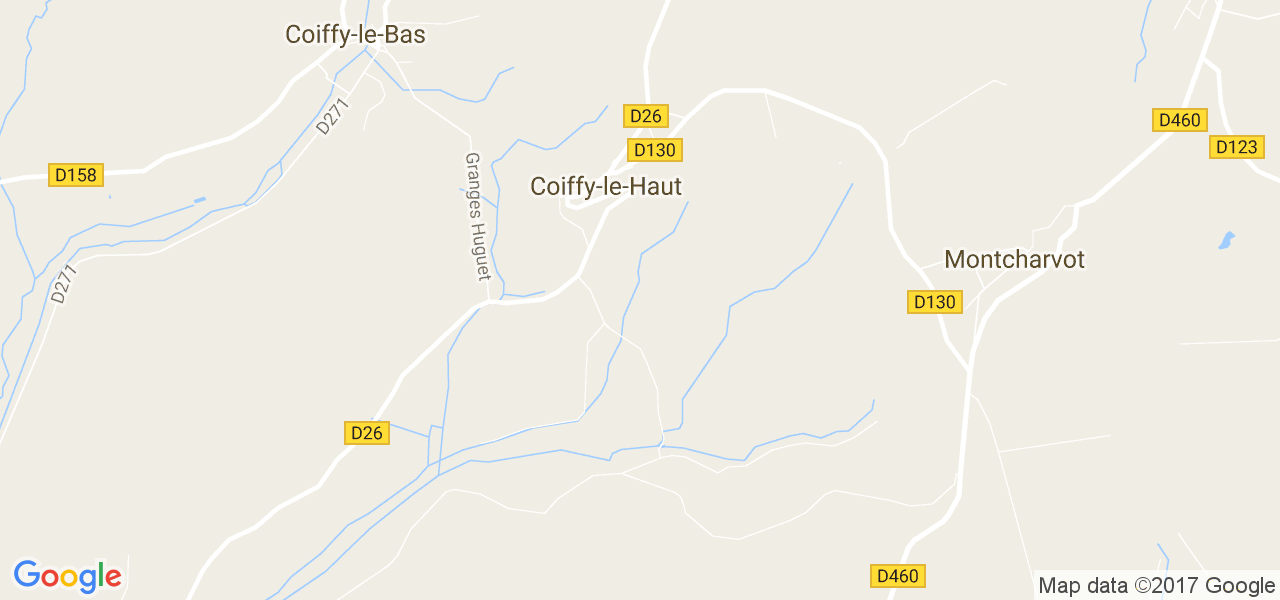 map de la ville de Coiffy-le-Haut