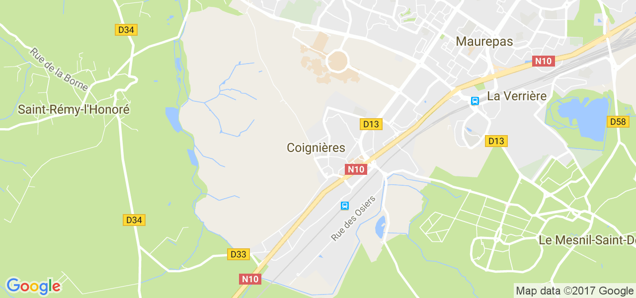 map de la ville de Coignières