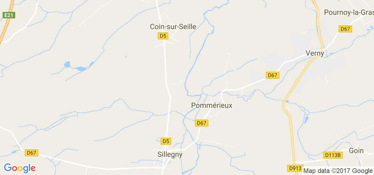 map de la ville de Coin-sur-Seille