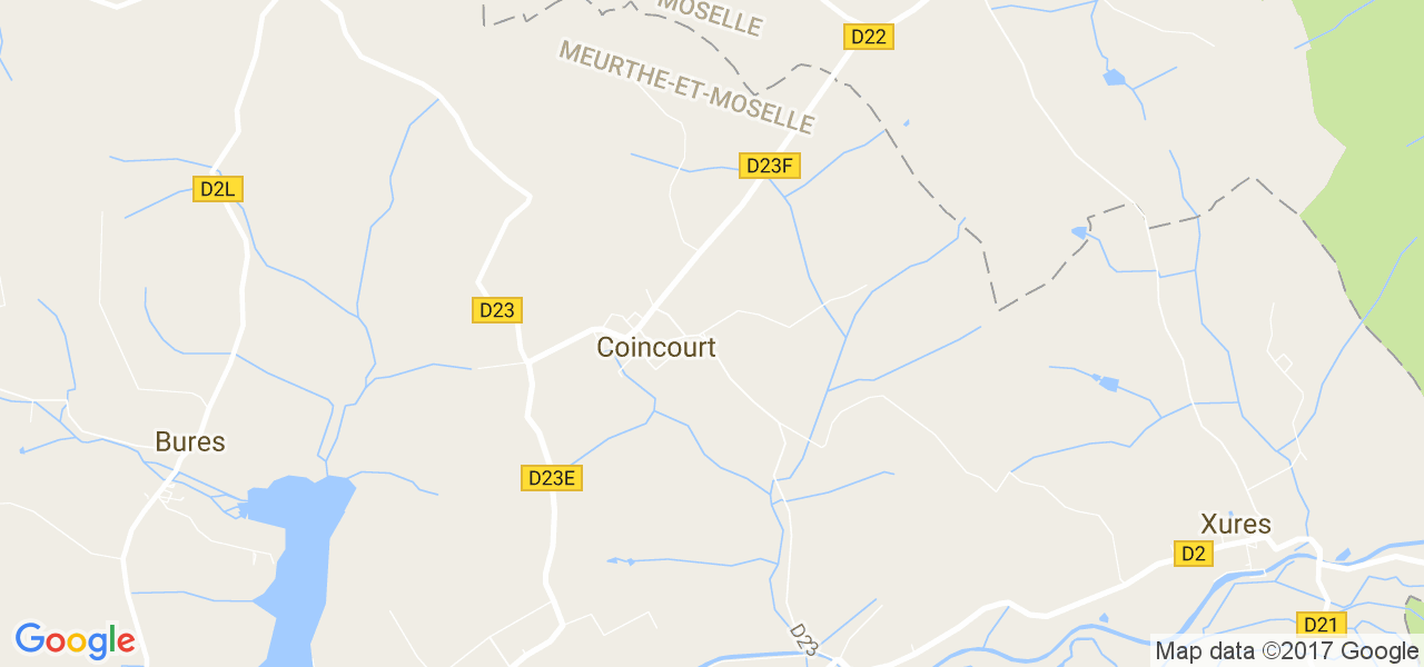 map de la ville de Coincourt