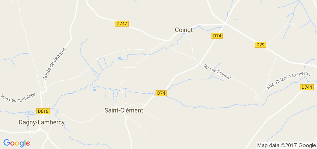 map de la ville de Coingt