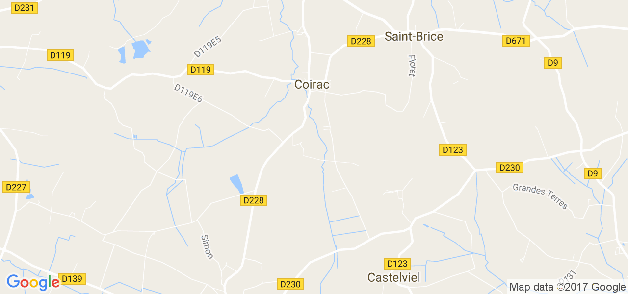 map de la ville de Coirac