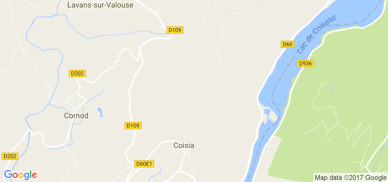 map de la ville de Coisia