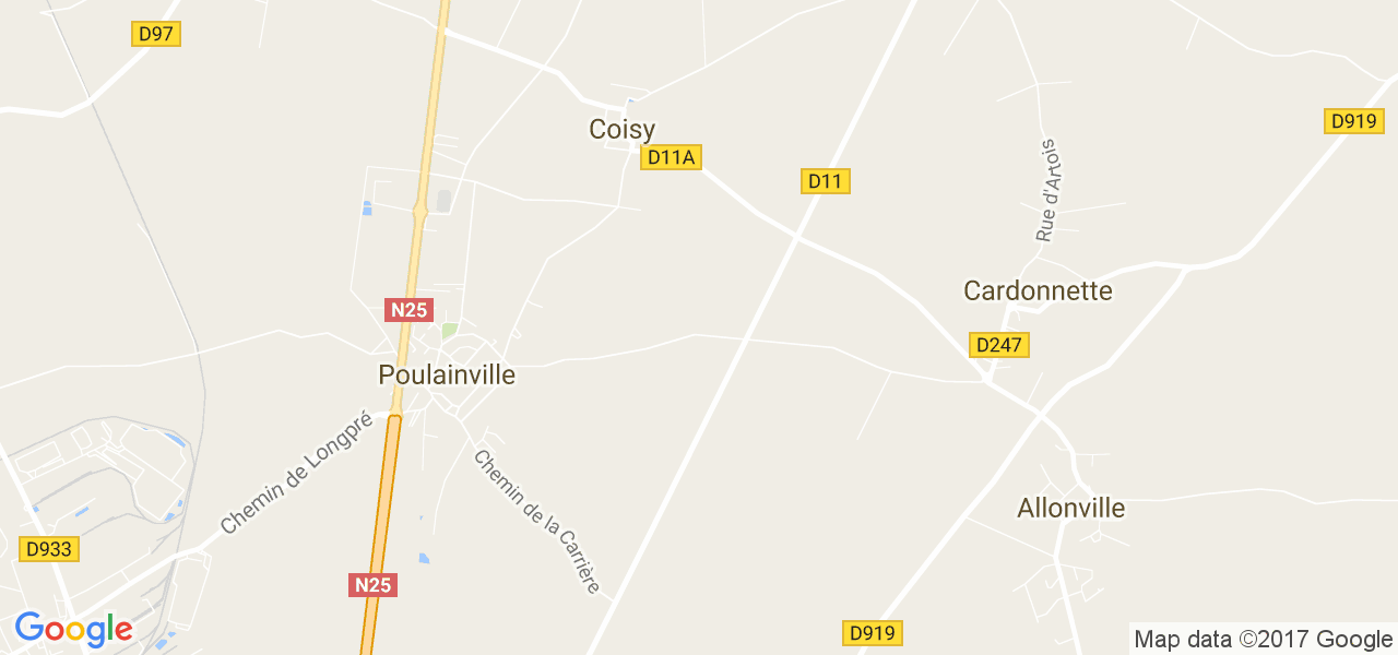 map de la ville de Coisy