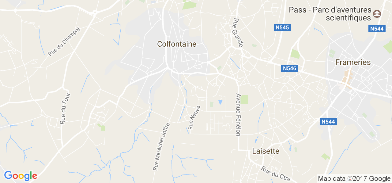 map de la ville de Colfontaine