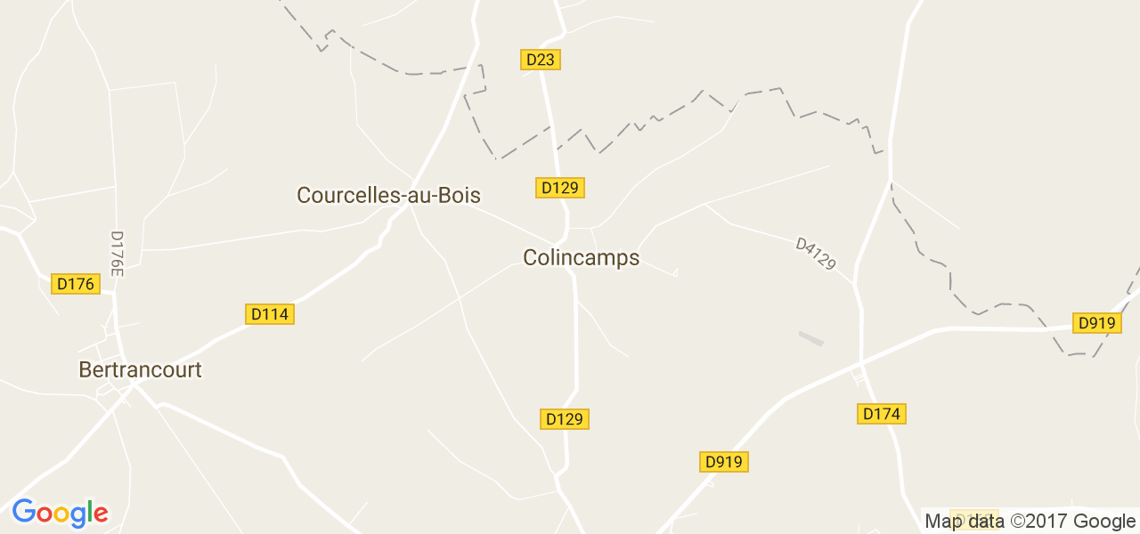 map de la ville de Colincamps