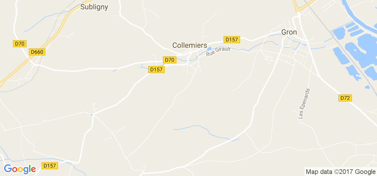 map de la ville de Collemiers