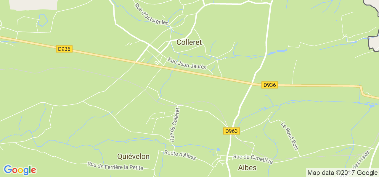 map de la ville de Colleret