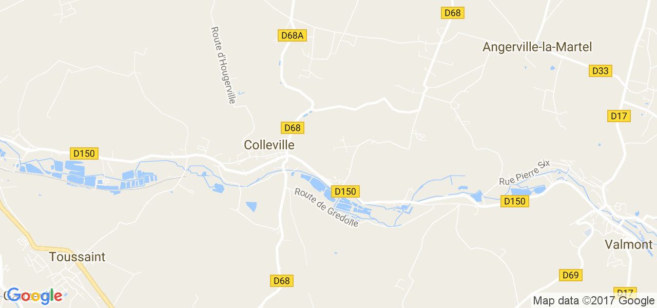 map de la ville de Colleville