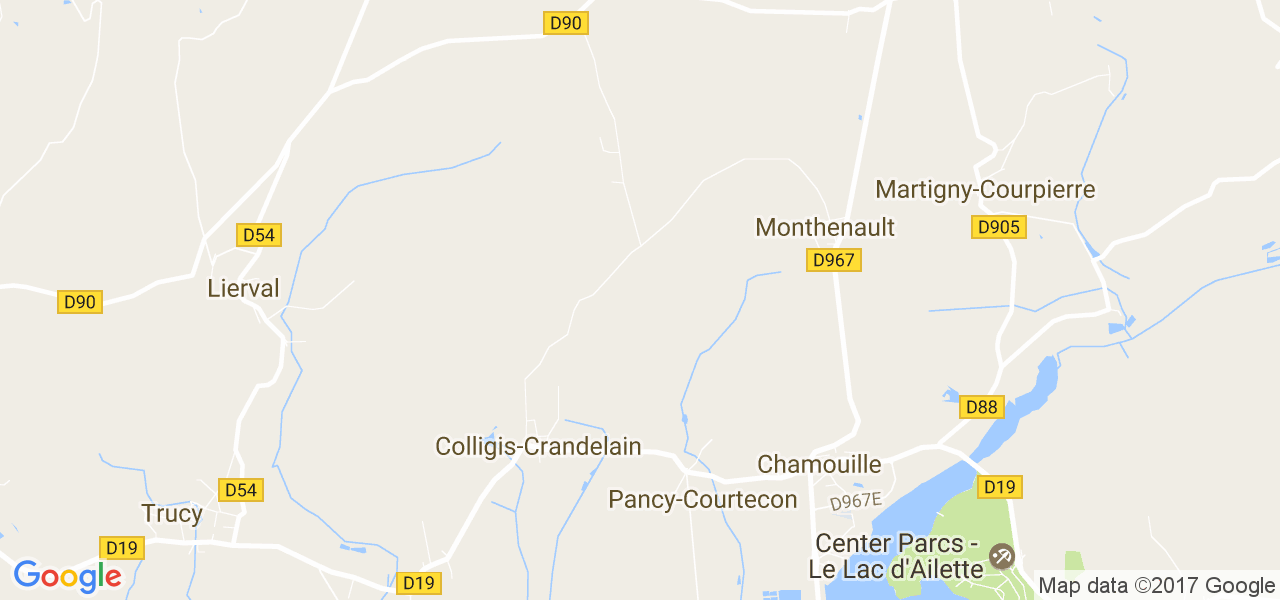 map de la ville de Colligis-Crandelain