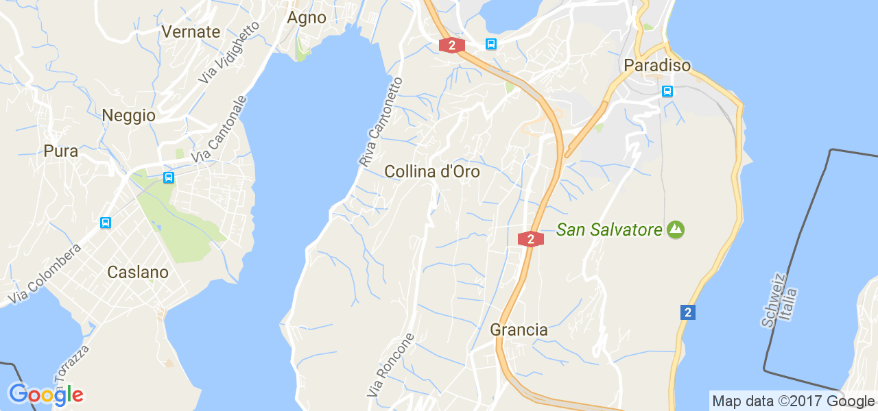 map de la ville de Collina d'Oro