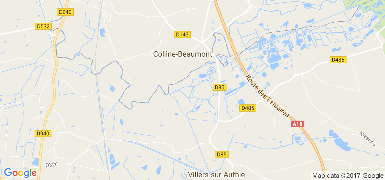 map de la ville de Colline-Beaumont