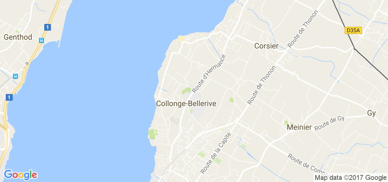 map de la ville de Collonge-Bellerive