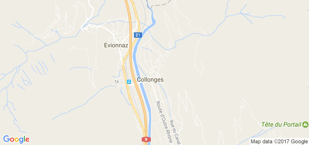 map de la ville de Collonges