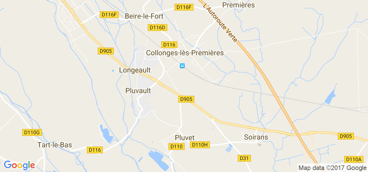 map de la ville de Collonges-lès-Premières