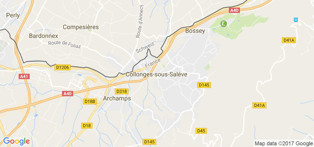 map de la ville de Collonges-sous-Salève