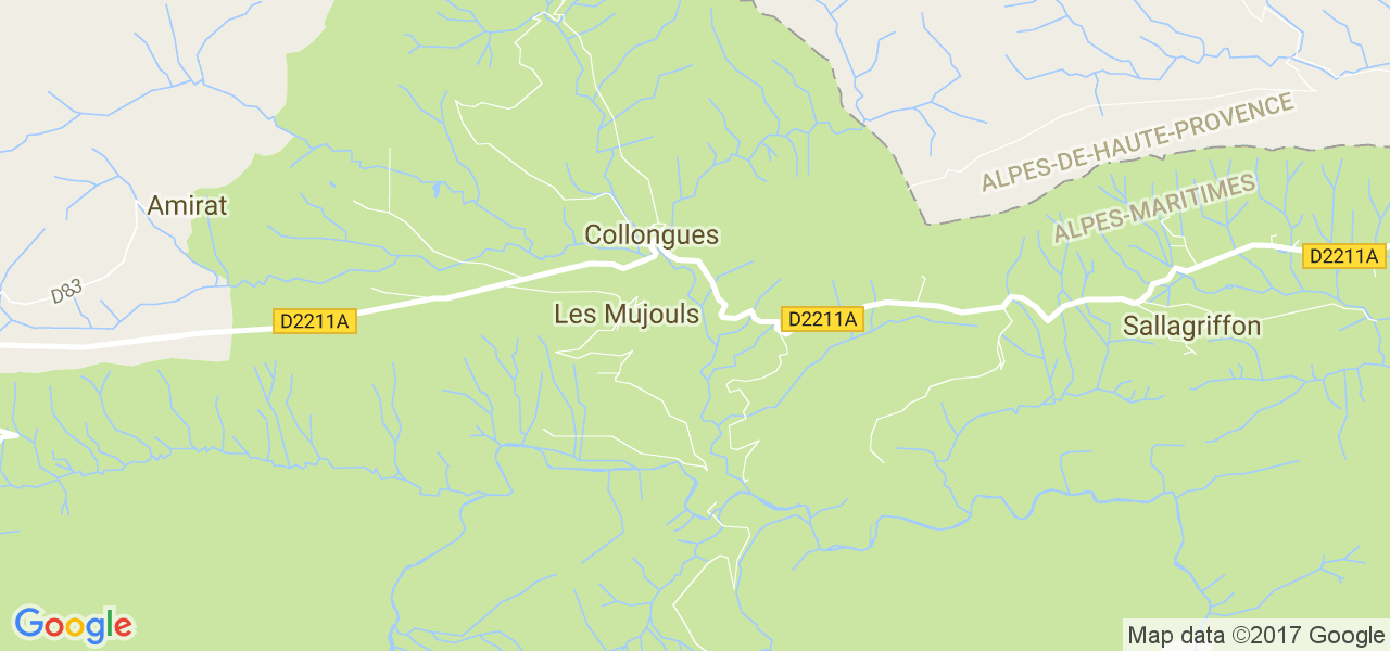 map de la ville de Collongues