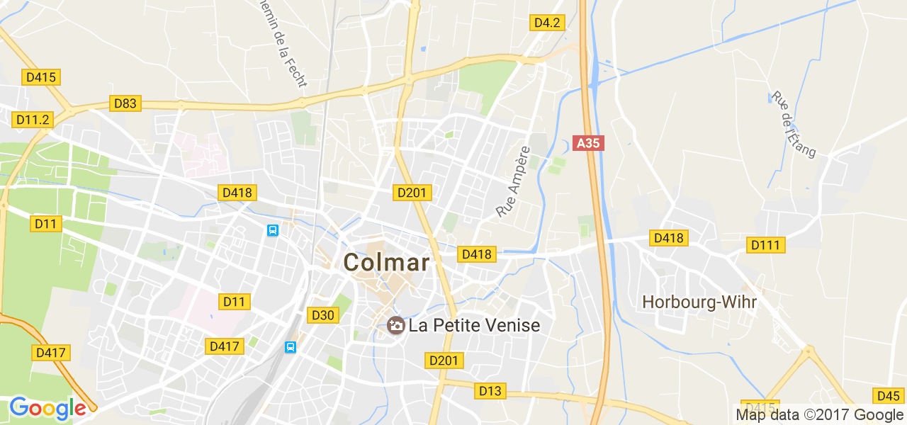 map de la ville de Colmar