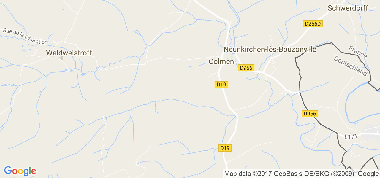 map de la ville de Colmen