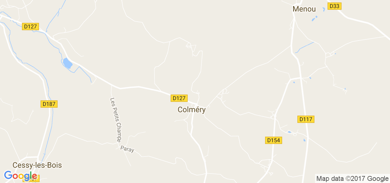 map de la ville de Colméry