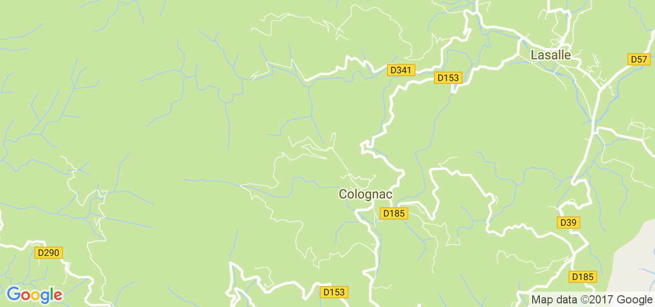 map de la ville de Colognac