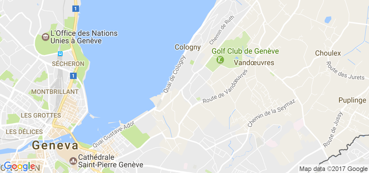 map de la ville de Cologny