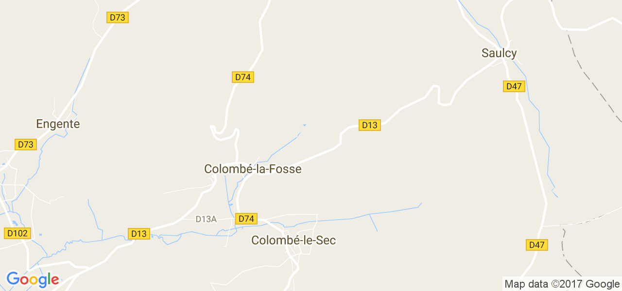 map de la ville de Colombé-la-Fosse