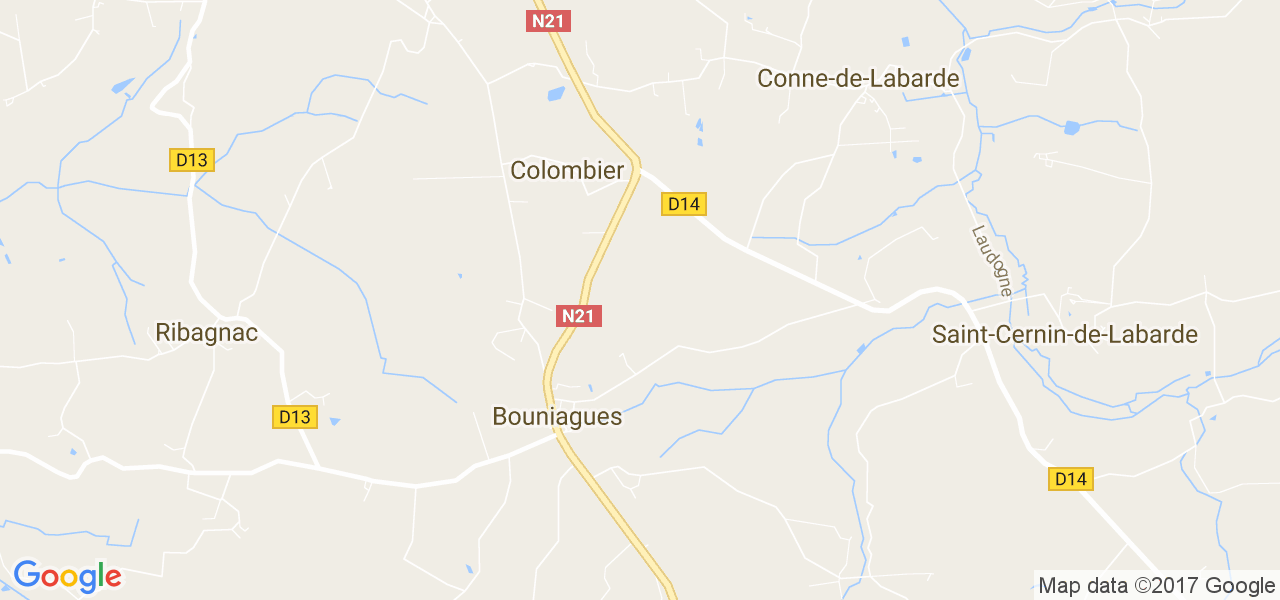 map de la ville de Colombier