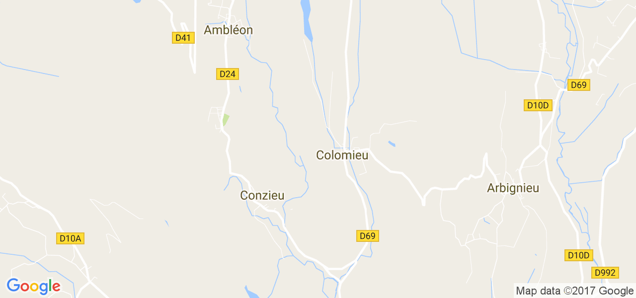 map de la ville de Colomieu